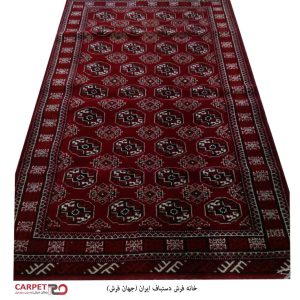 قالیچه دستباف ترکمن زمینه قرمز