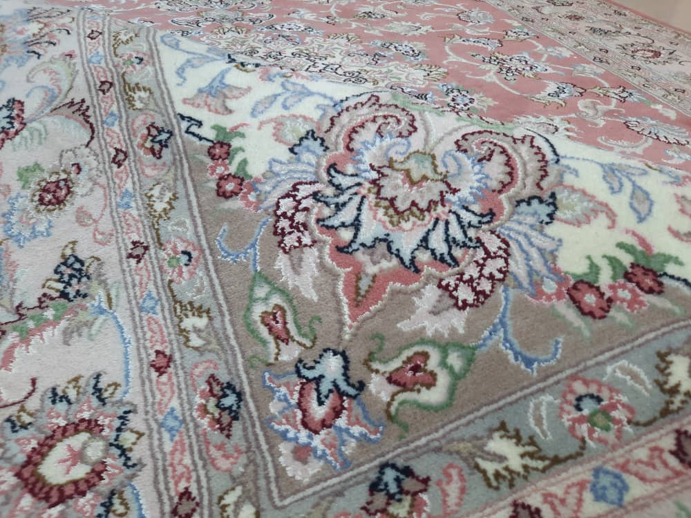 فرش دستباف جفت 6 متری زمینه مسی